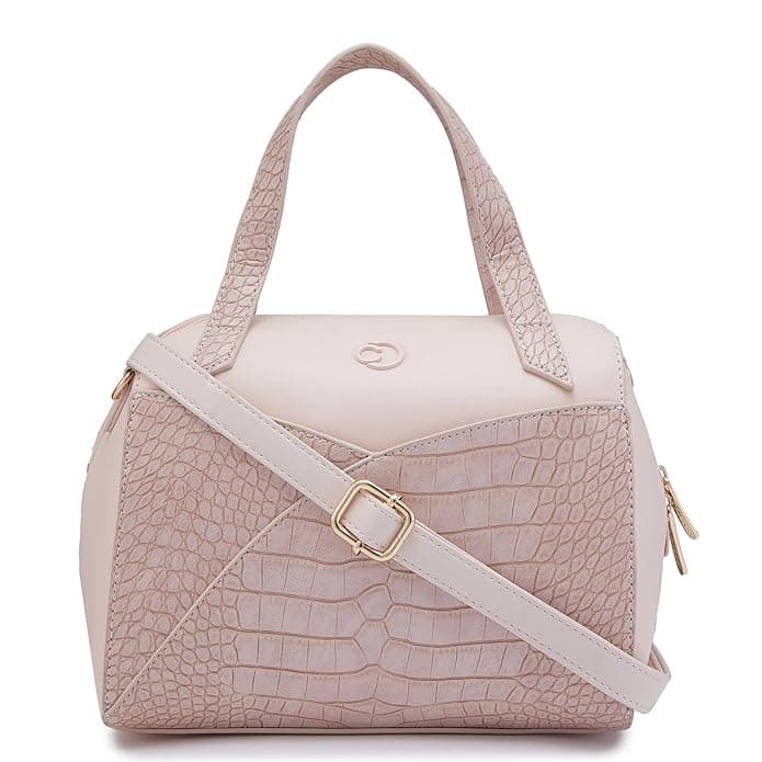 Caprese CABO CROCO BLUSH FAUX LEATHER MEDIUM SATCHEL HANDBAG Amazon VastraAI